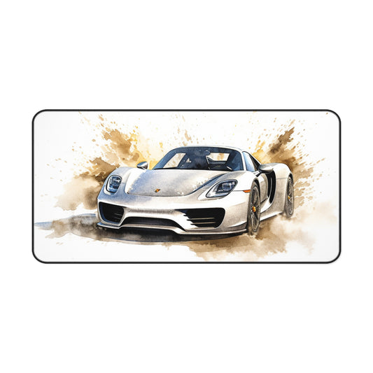 Desk Mat 918 Spyder with white background driving fast on water 2