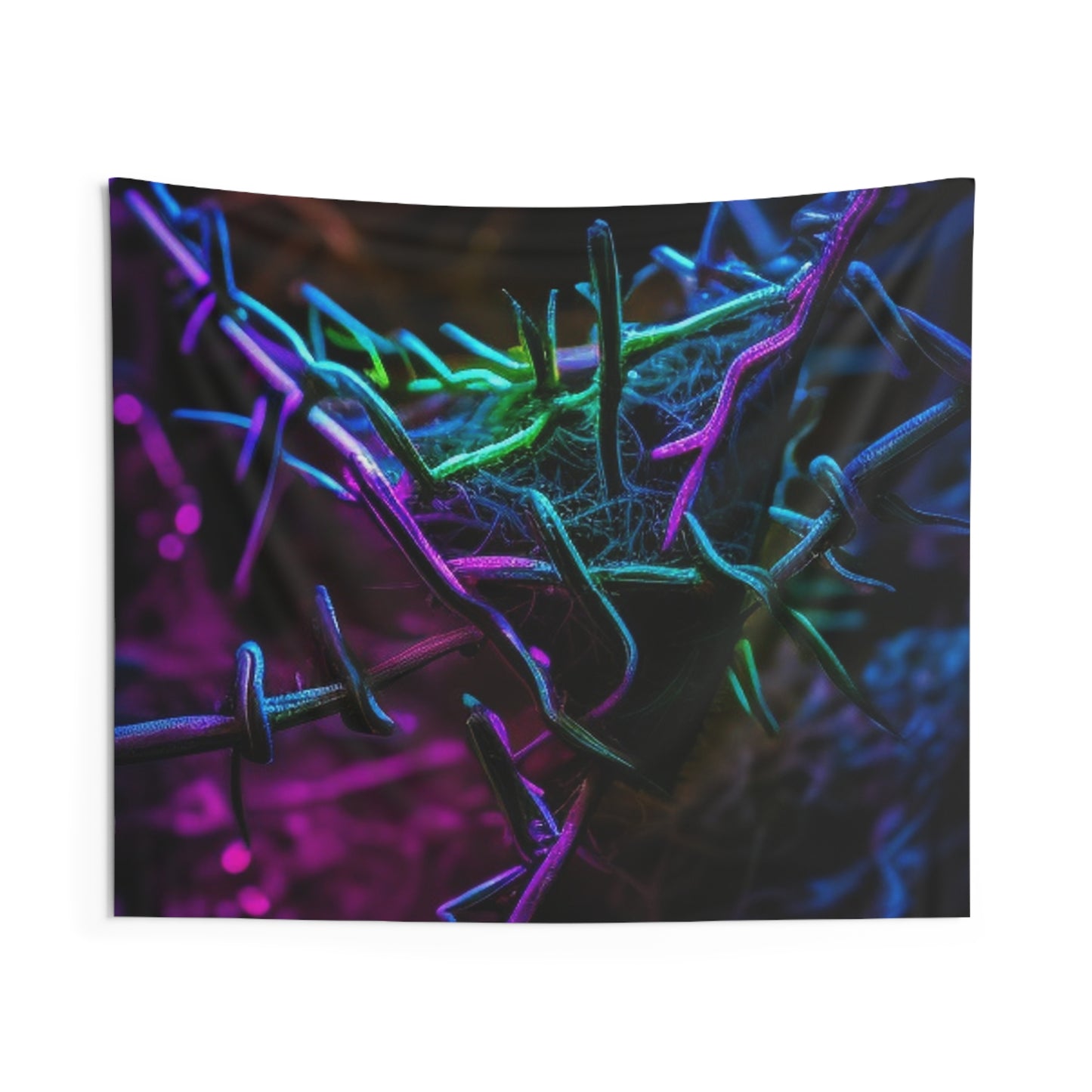 Indoor Wall Tapestries Macro Neon Barb 3