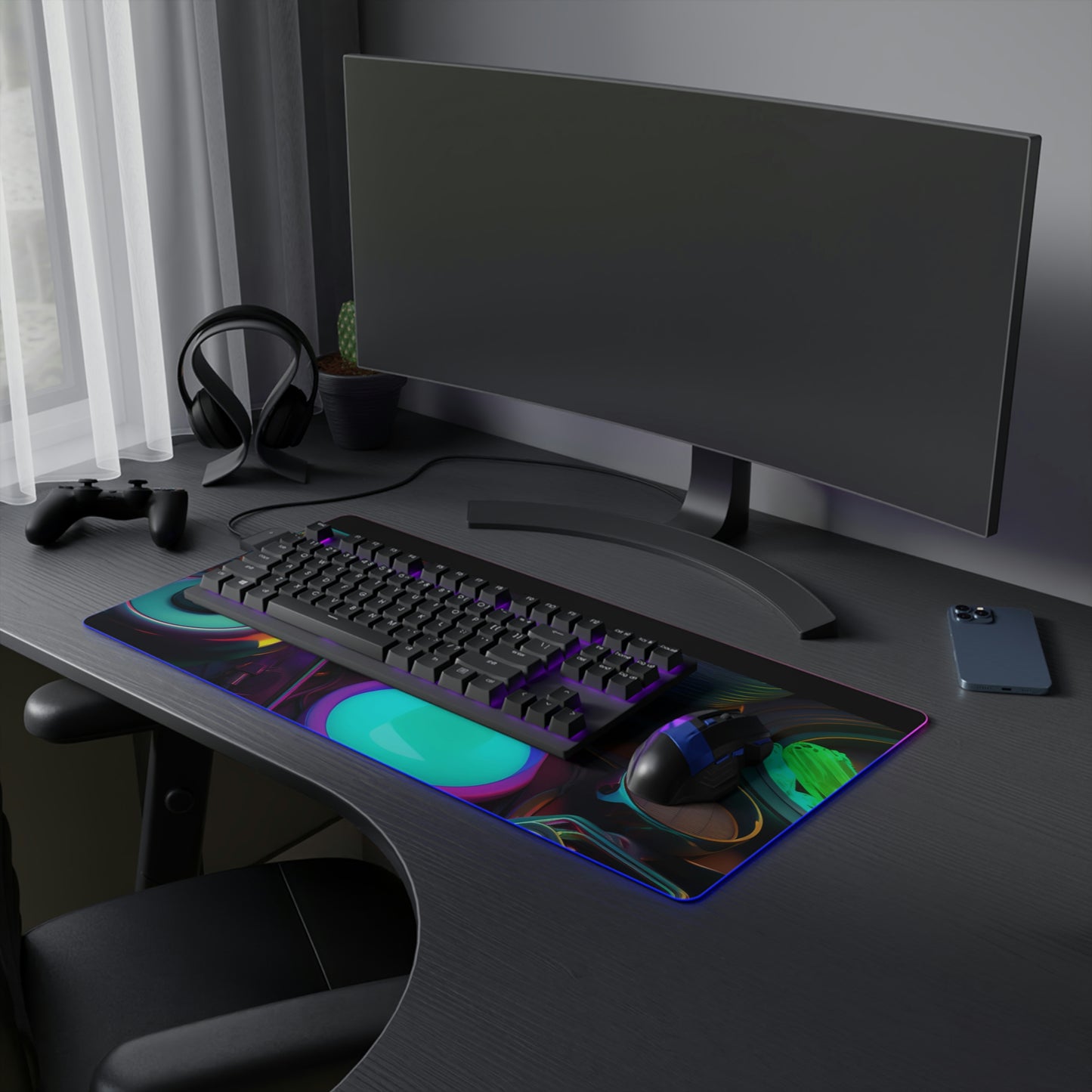 LED Gaming Mouse Pad Neon Glow 4