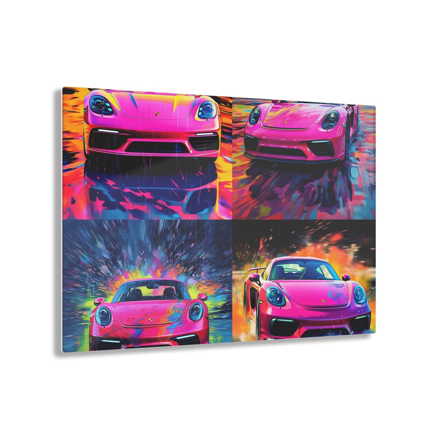 Acrylic Prints Pink Porsche water fusion 5