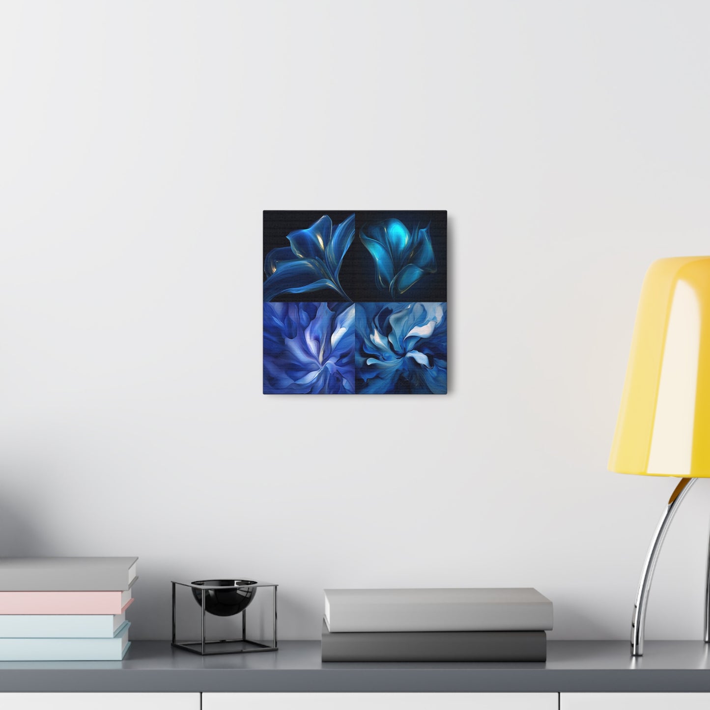 Canvas Gallery Wraps Abstract Blue Tulip 5