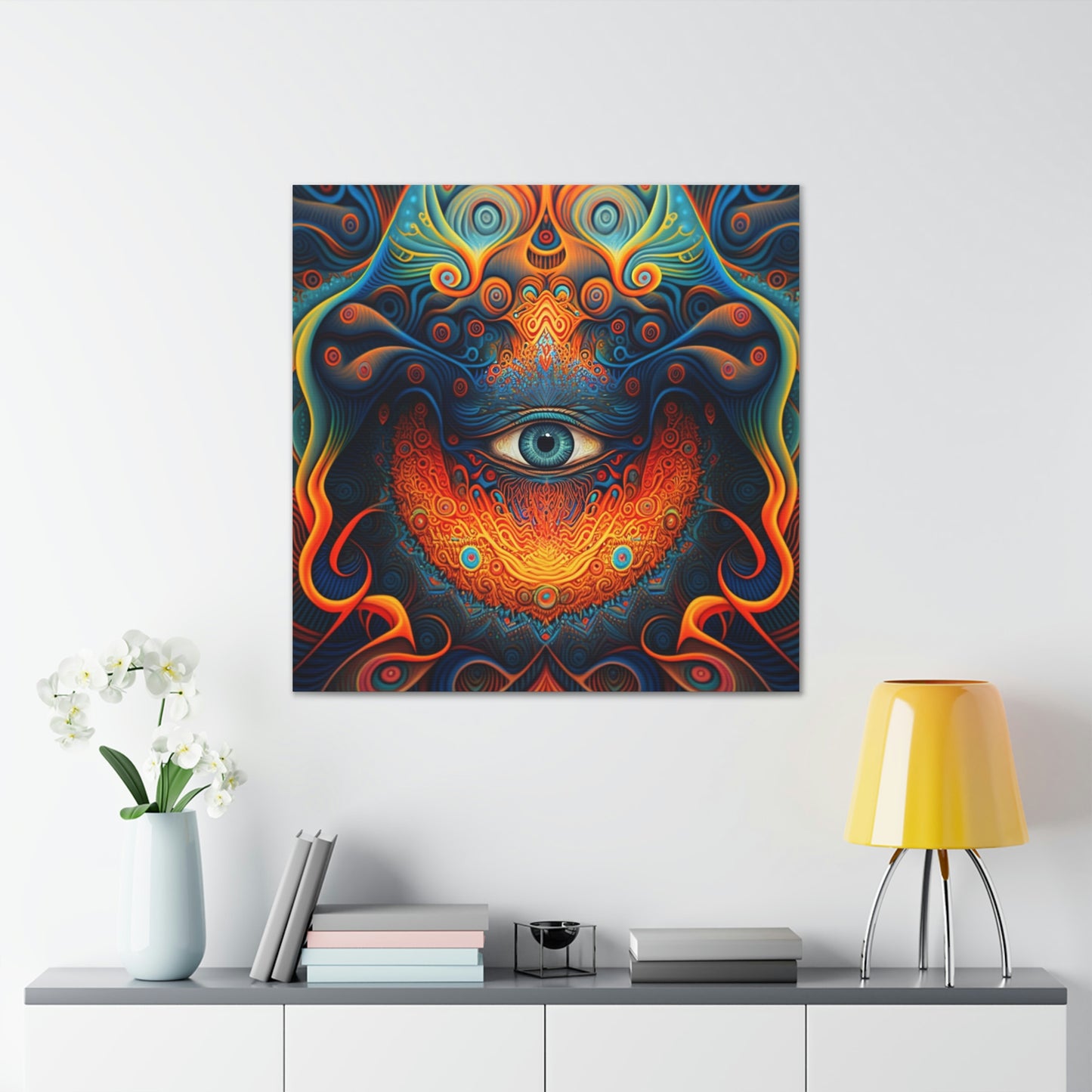 Abstract psychedelic trippy one eye