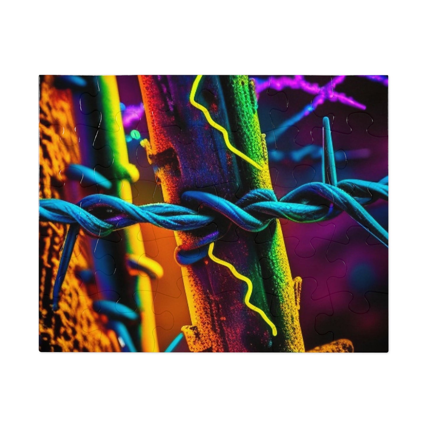 Jigsaw Puzzle (30, 110, 252, 500,1000-Piece) Macro Neon Barb 2