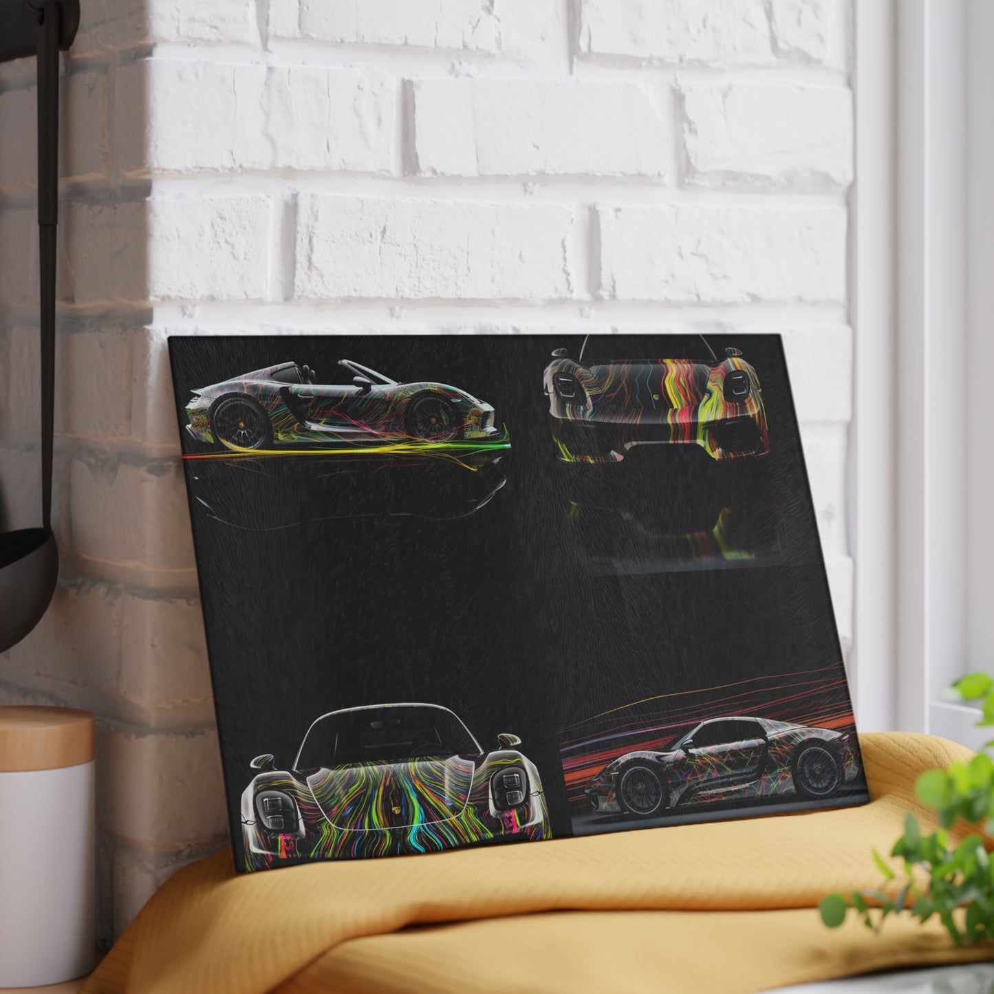 Glass Cutting Board Porsche Line 5