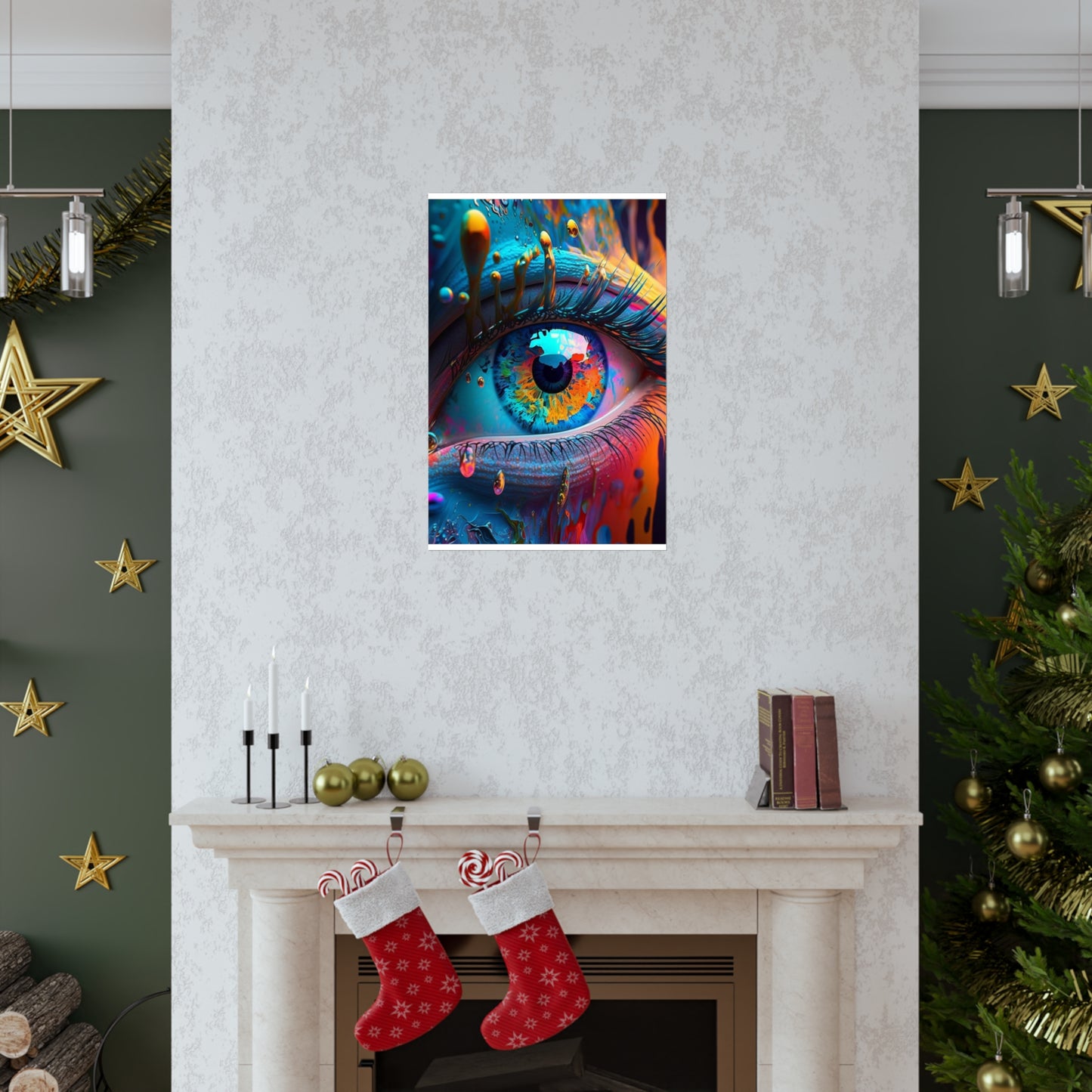 Premium Matte Vertical Posters Macro Eye Photo 1