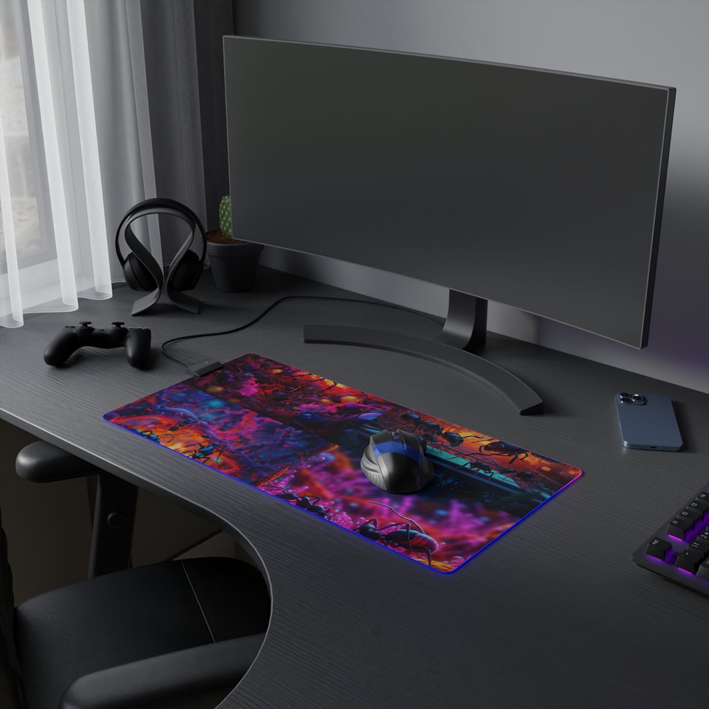 LED Gaming Mouse Pad Ants Home 5