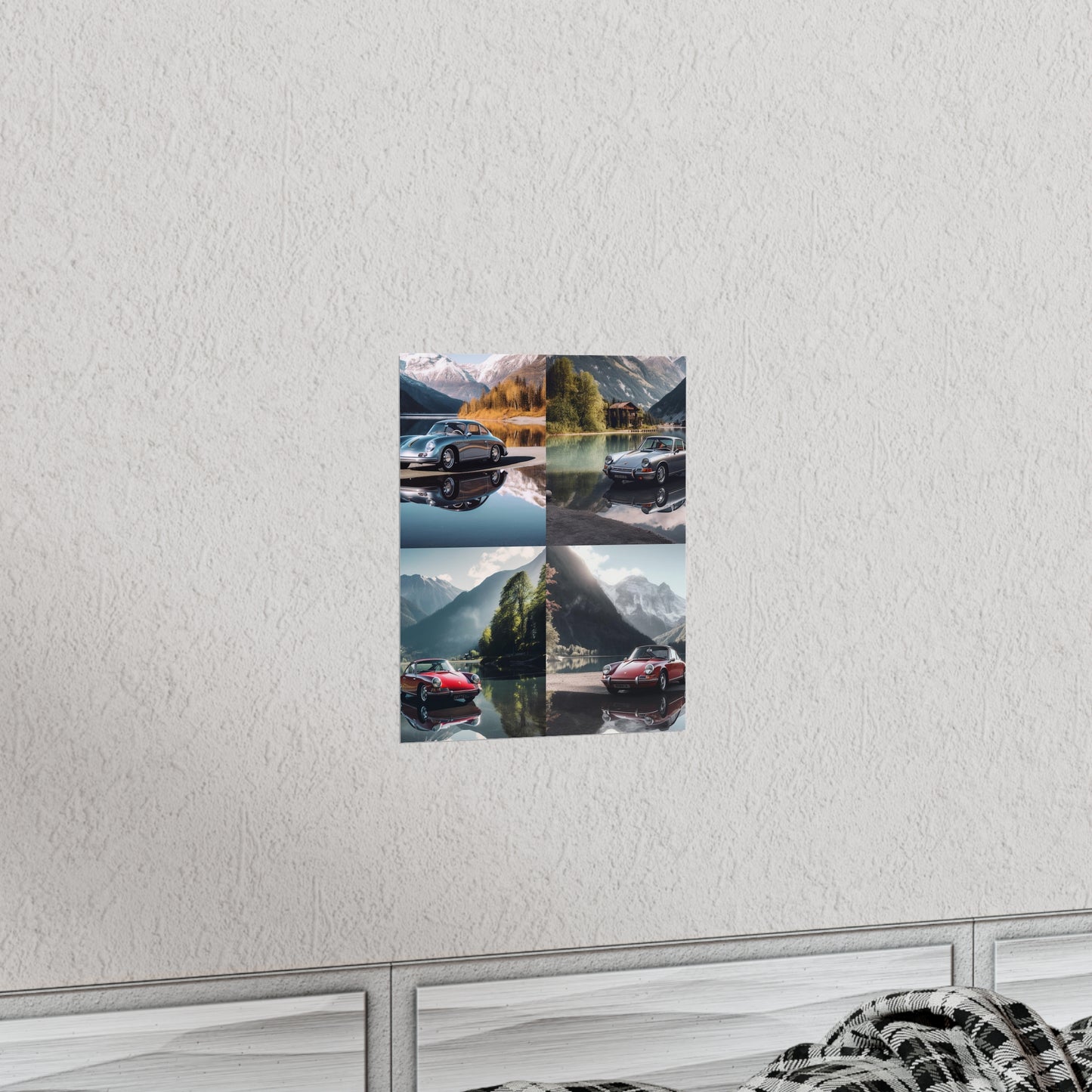 Premium Matte Vertical Posters Porsche Lake 5