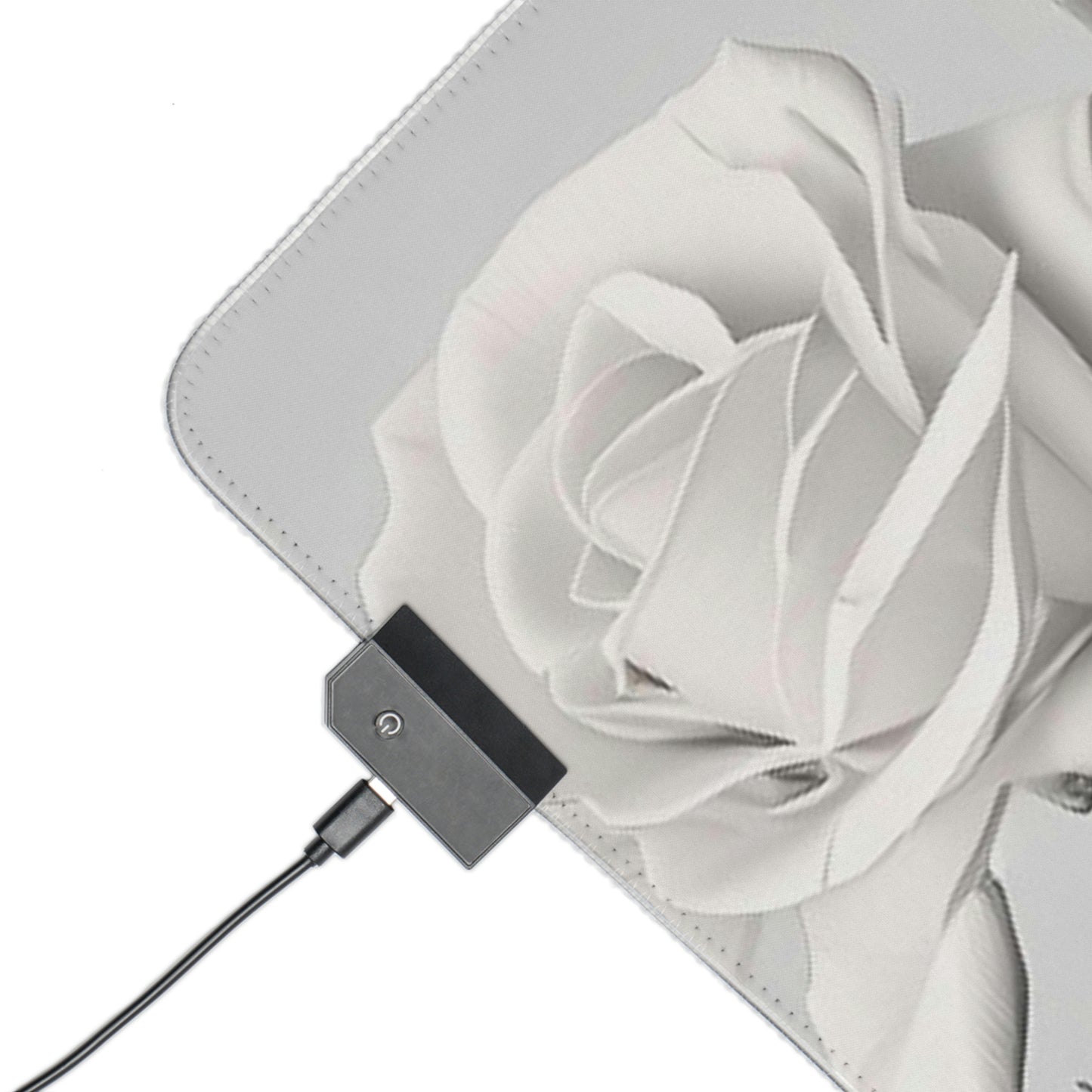 LED Gaming Mouse Pad White Rose 2