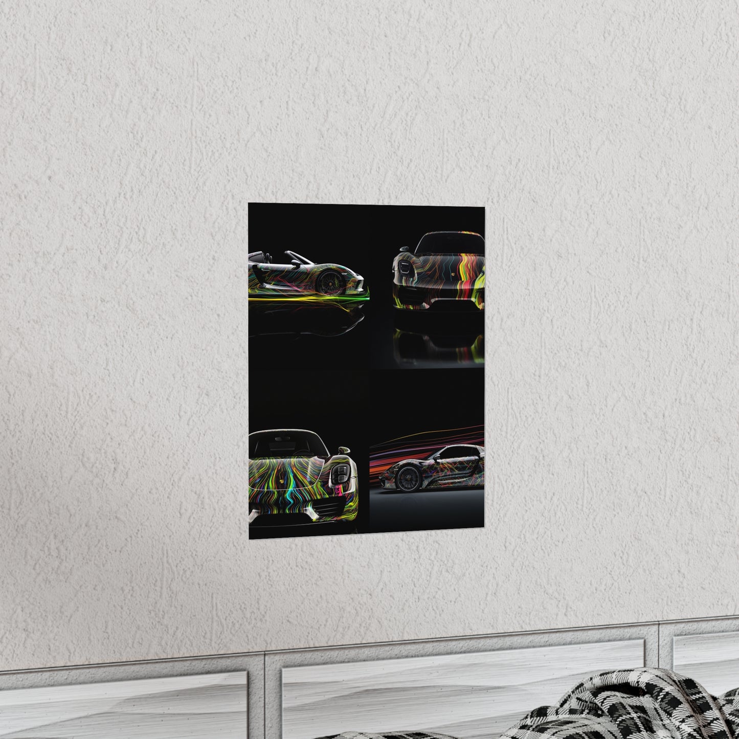 Premium Matte Vertical Posters Porsche Line 5