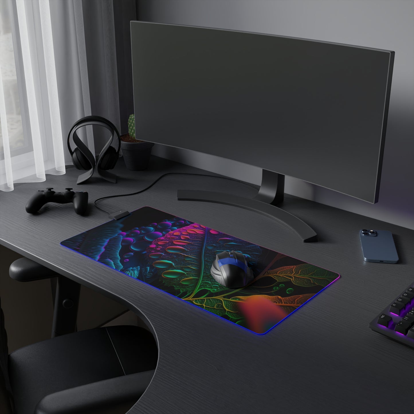 LED Gaming Mouse Pad Macro Reef Florescent 4