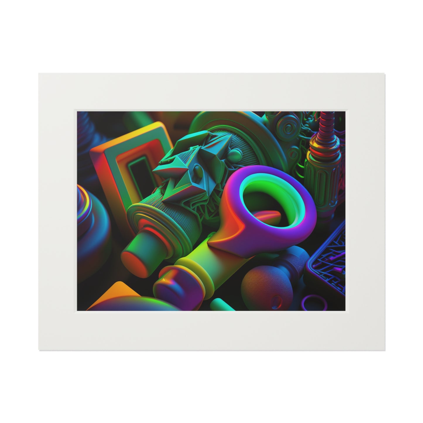 Fine Art Prints (Passepartout Paper Frame) Neon Glow 2