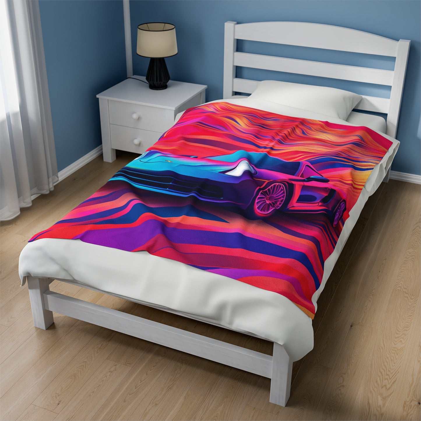 Velveteen Plush Blanket Porsche Water Fusion 3