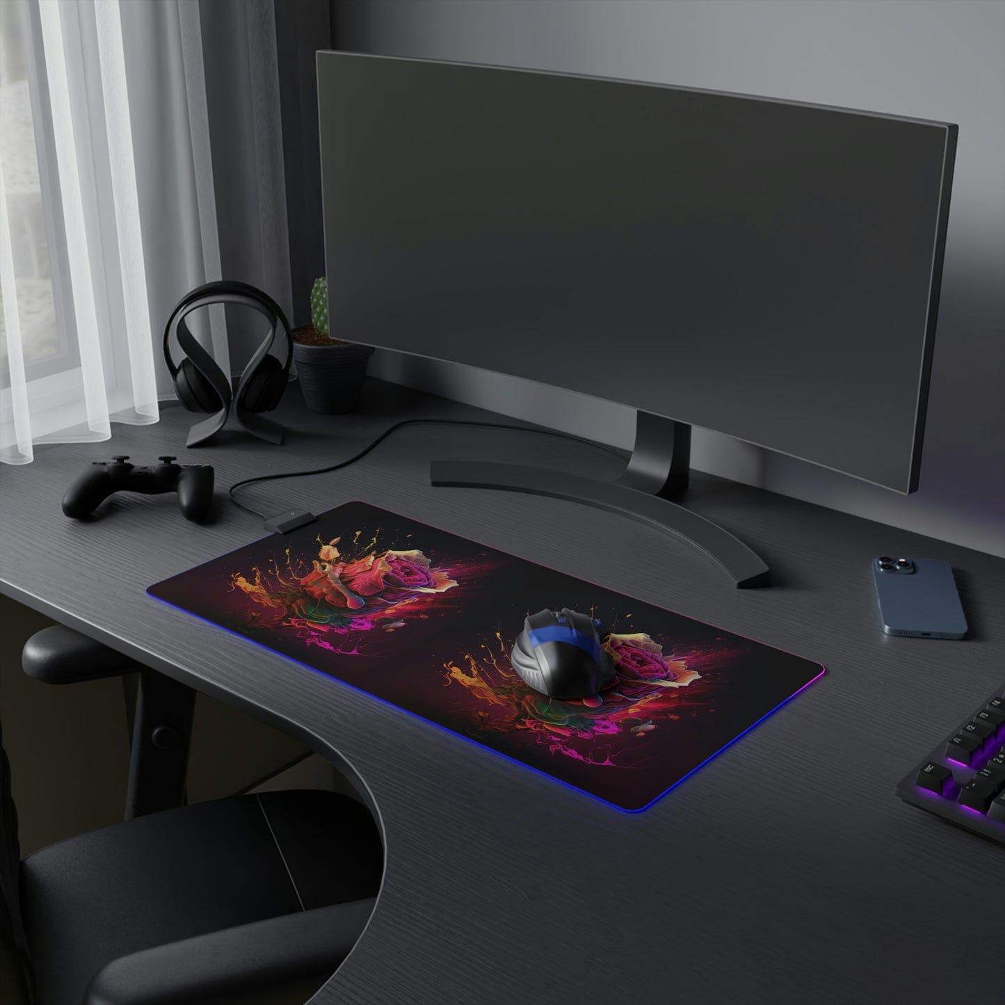 LED Gaming Mouse Pad Florescent Explosion 3
