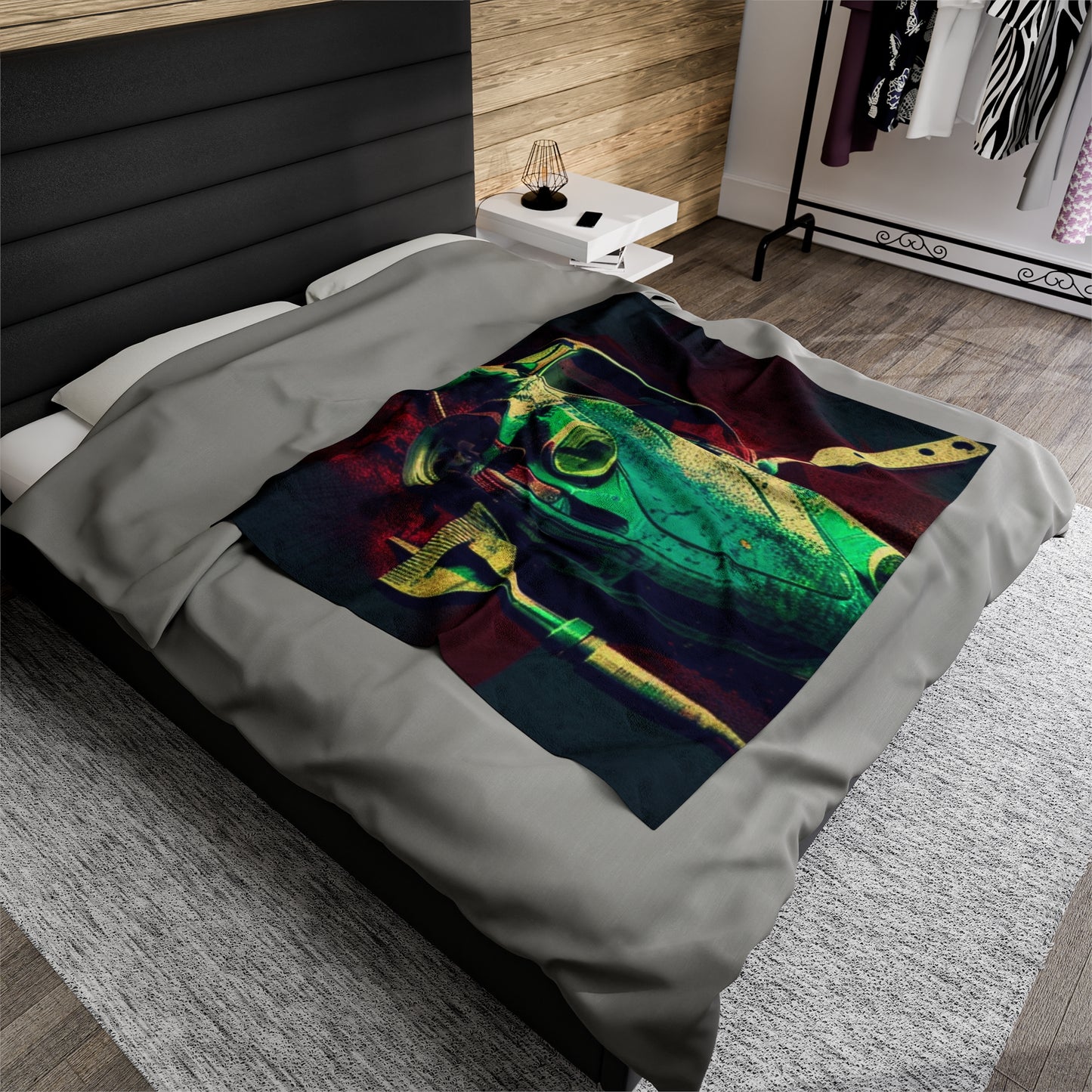 Velveteen Plush Blanket Porsche Abstract 4