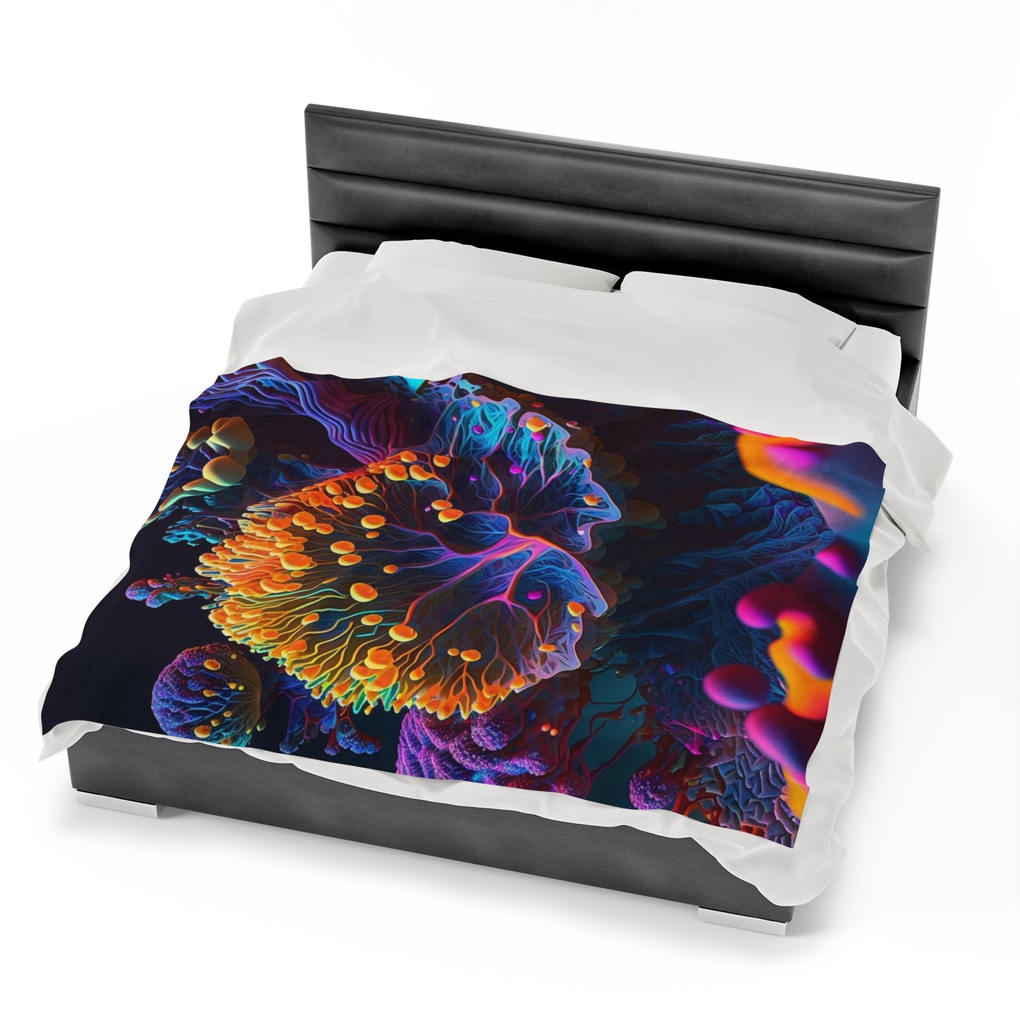 Velveteen Plush Blanket Ocean Life Macro 1