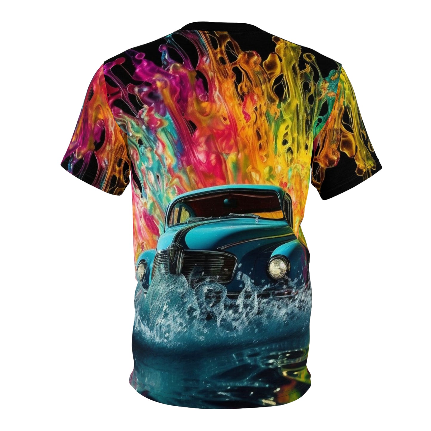 Unisex Cut & Sew Tee (AOP) Hotrod Water 1