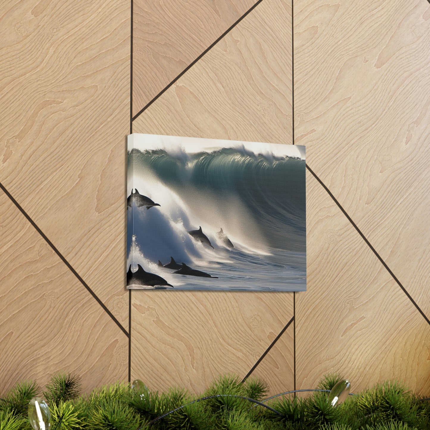 Canvas Gallery Wraps Dolphin Wave 2