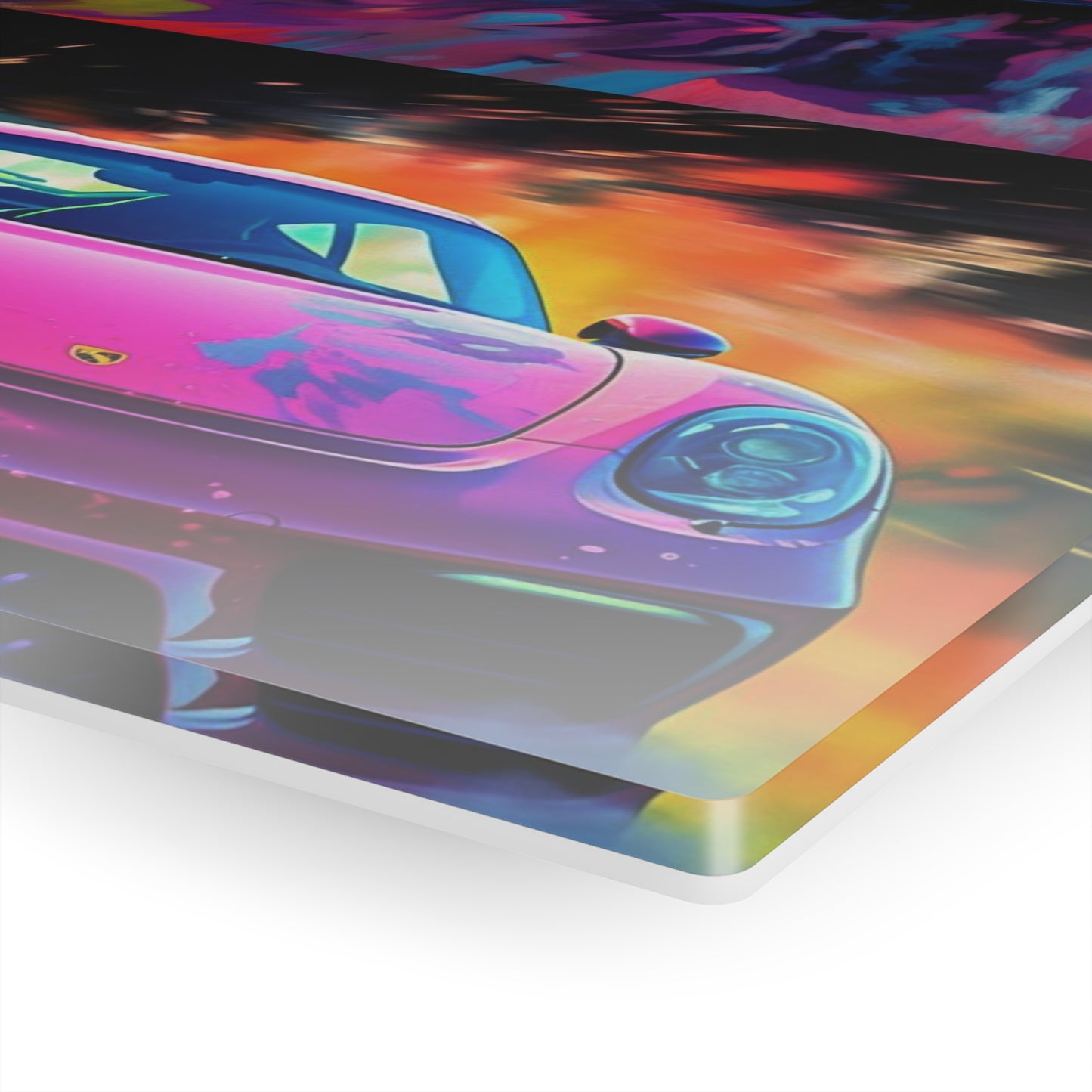 Acrylic Prints Pink Porsche water fusion 5