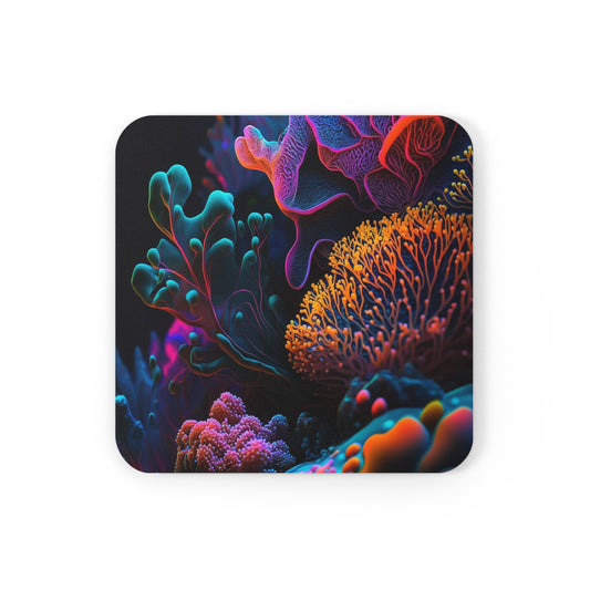 Cork Back Coaster Ocean Life Macro 2