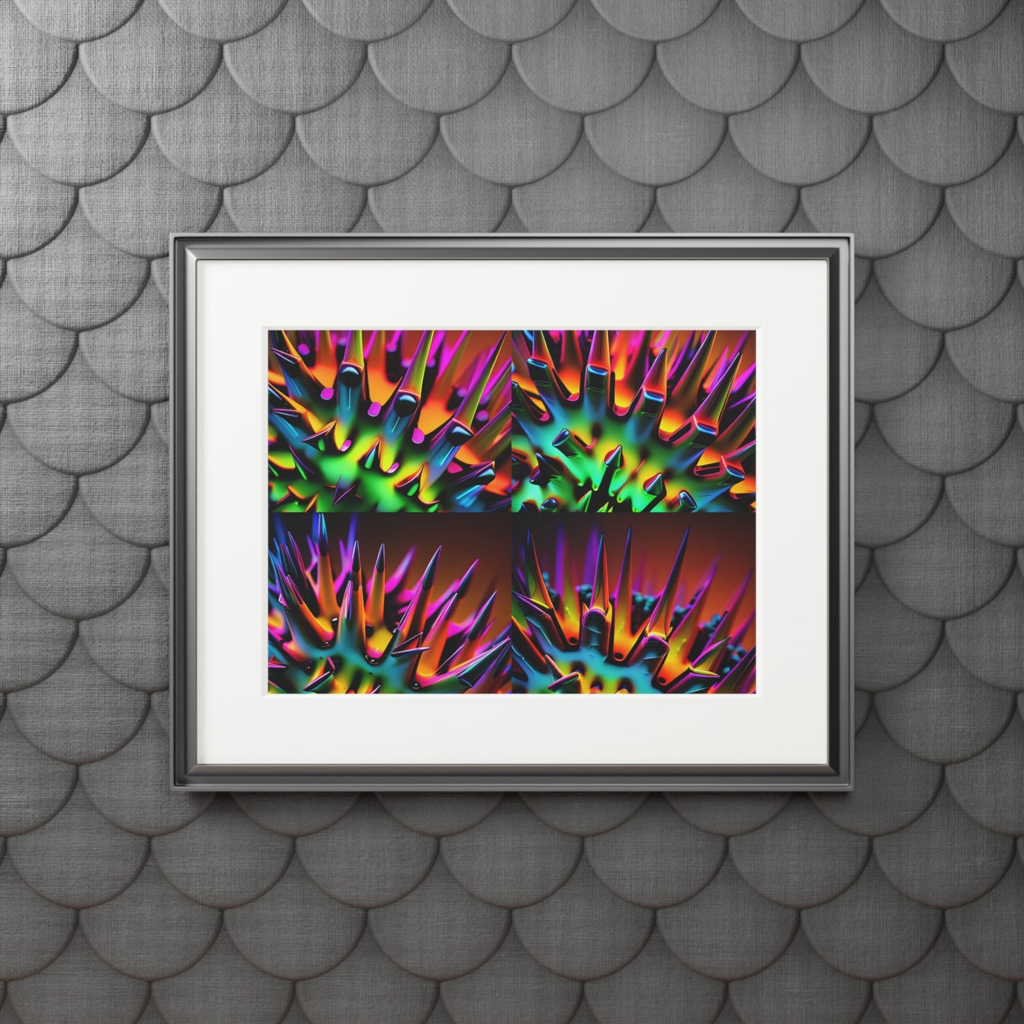 Fine Art Prints (Passepartout Paper Frame) Macro Neon Spike
