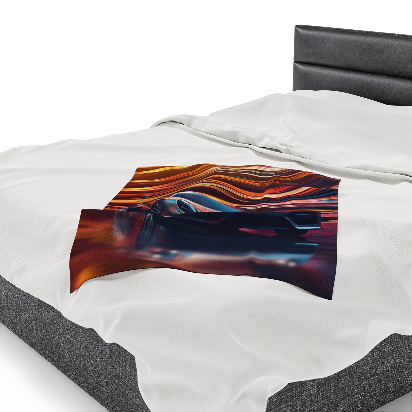 Velveteen Plush Blanket Porsche Water Fusion 1