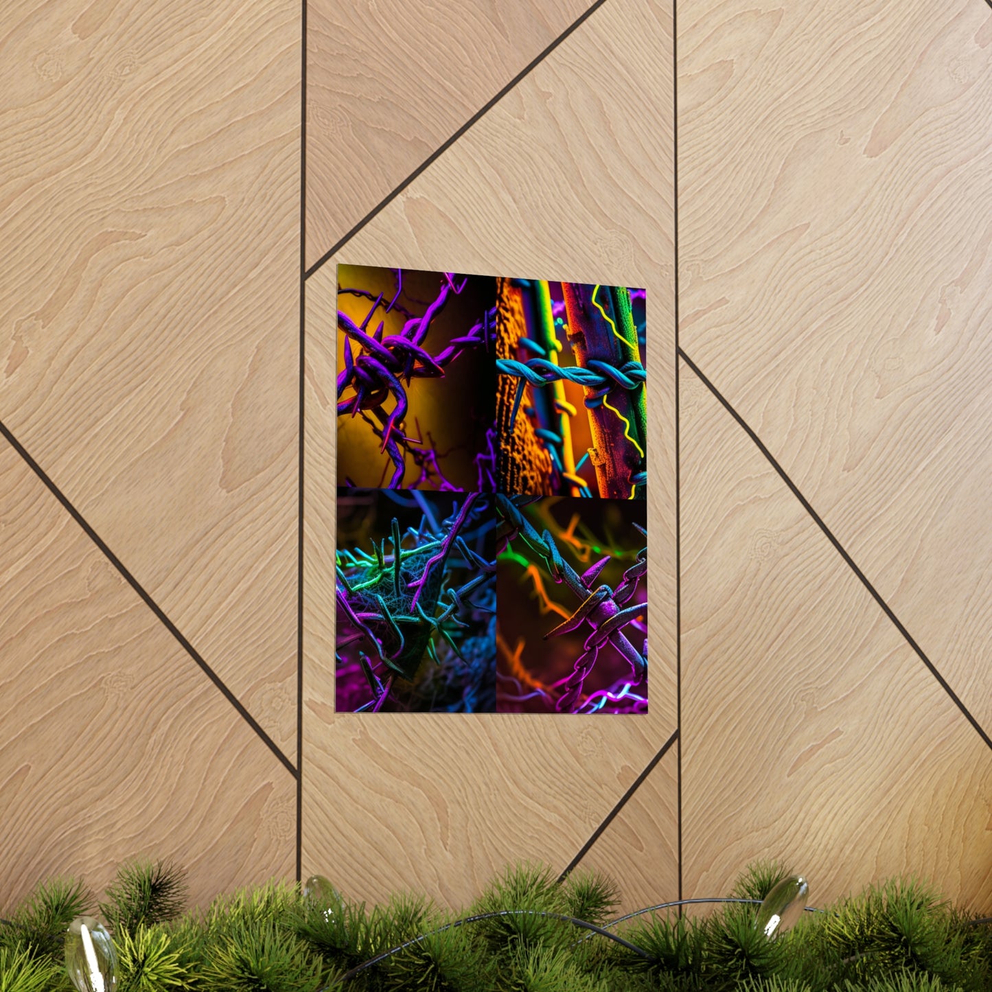 Premium Matte Vertical Posters Macro Neon Barb