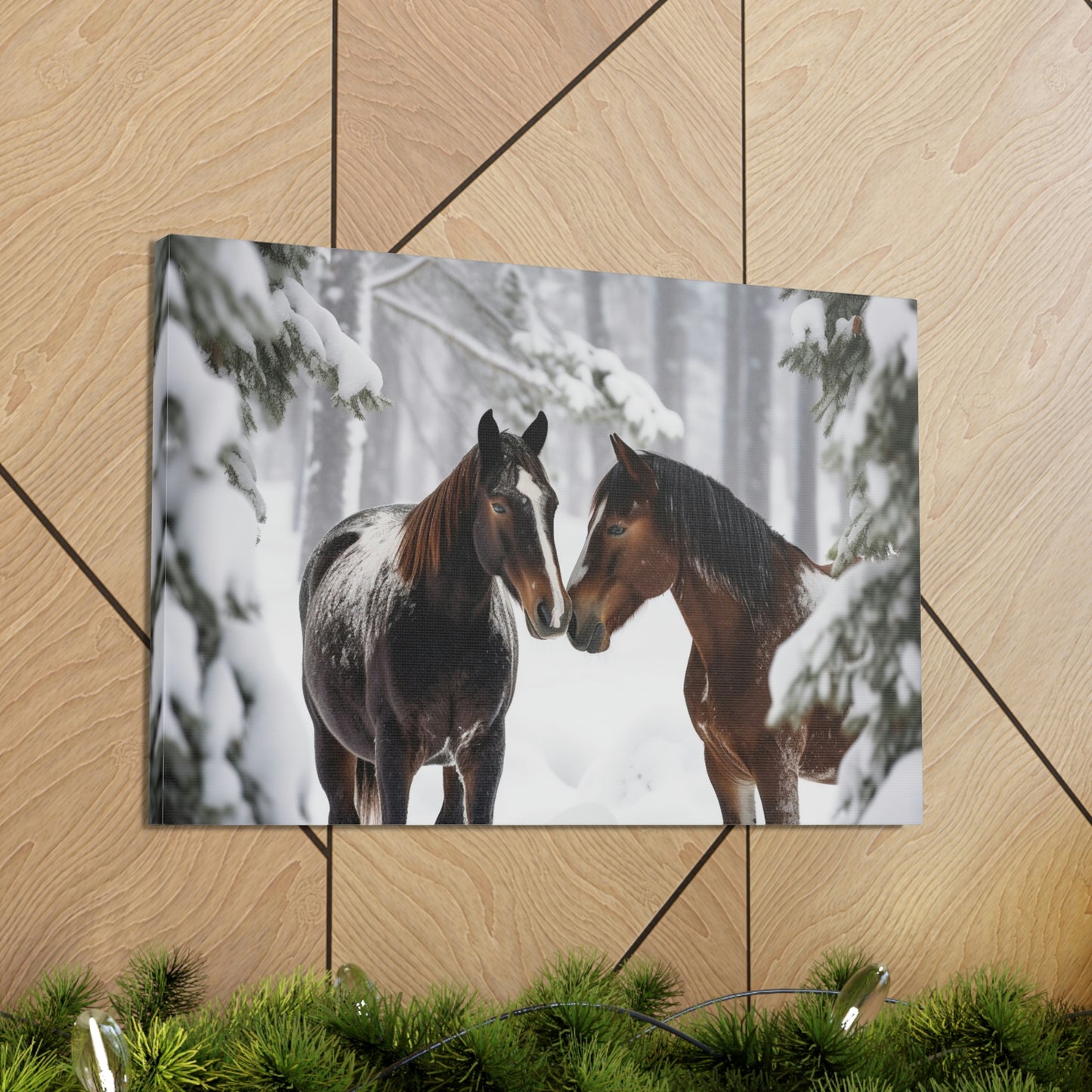 Canvas Gallery Wraps Horse Kiss 1