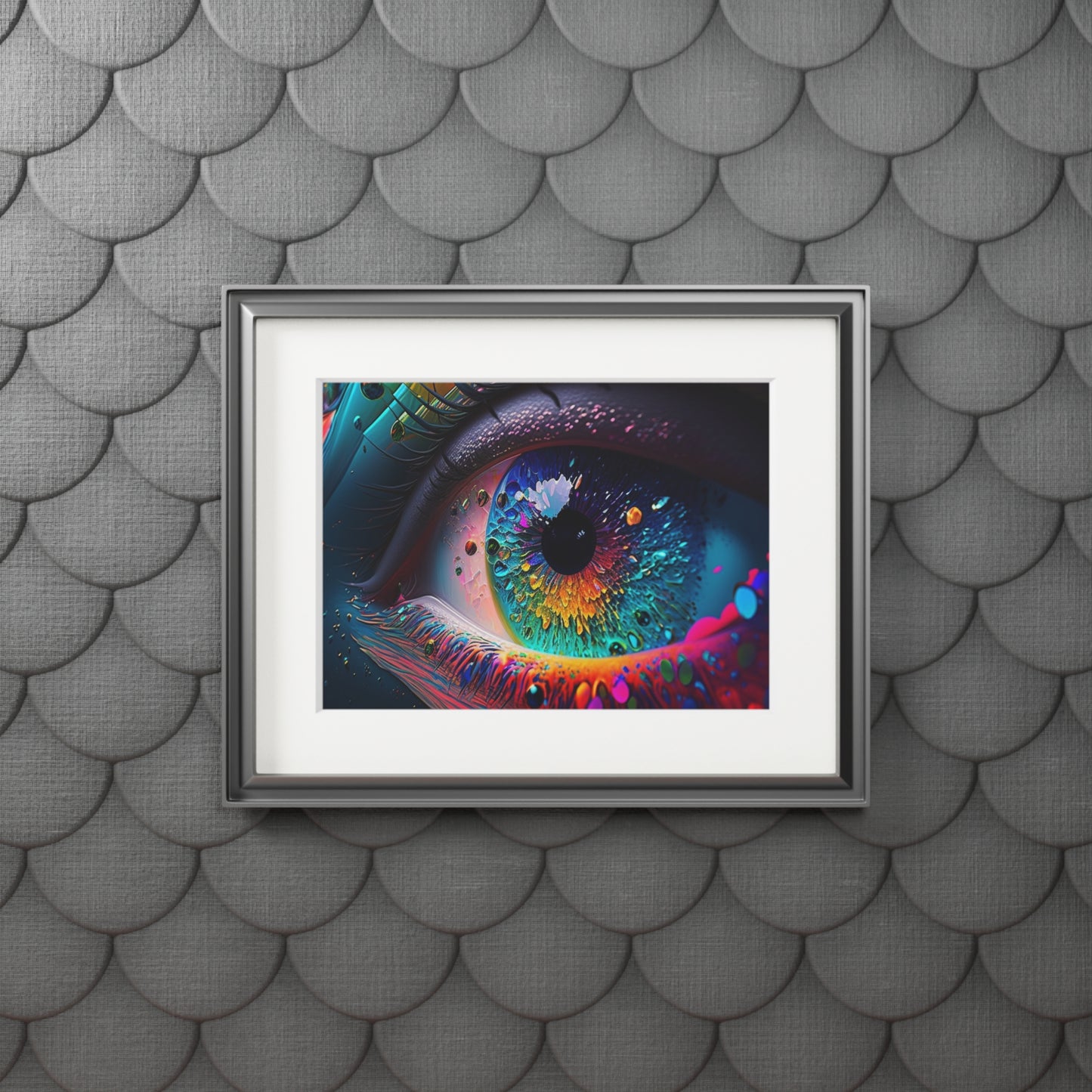 Fine Art Prints (Passepartout Paper Frame) Macro Eye Photo 3