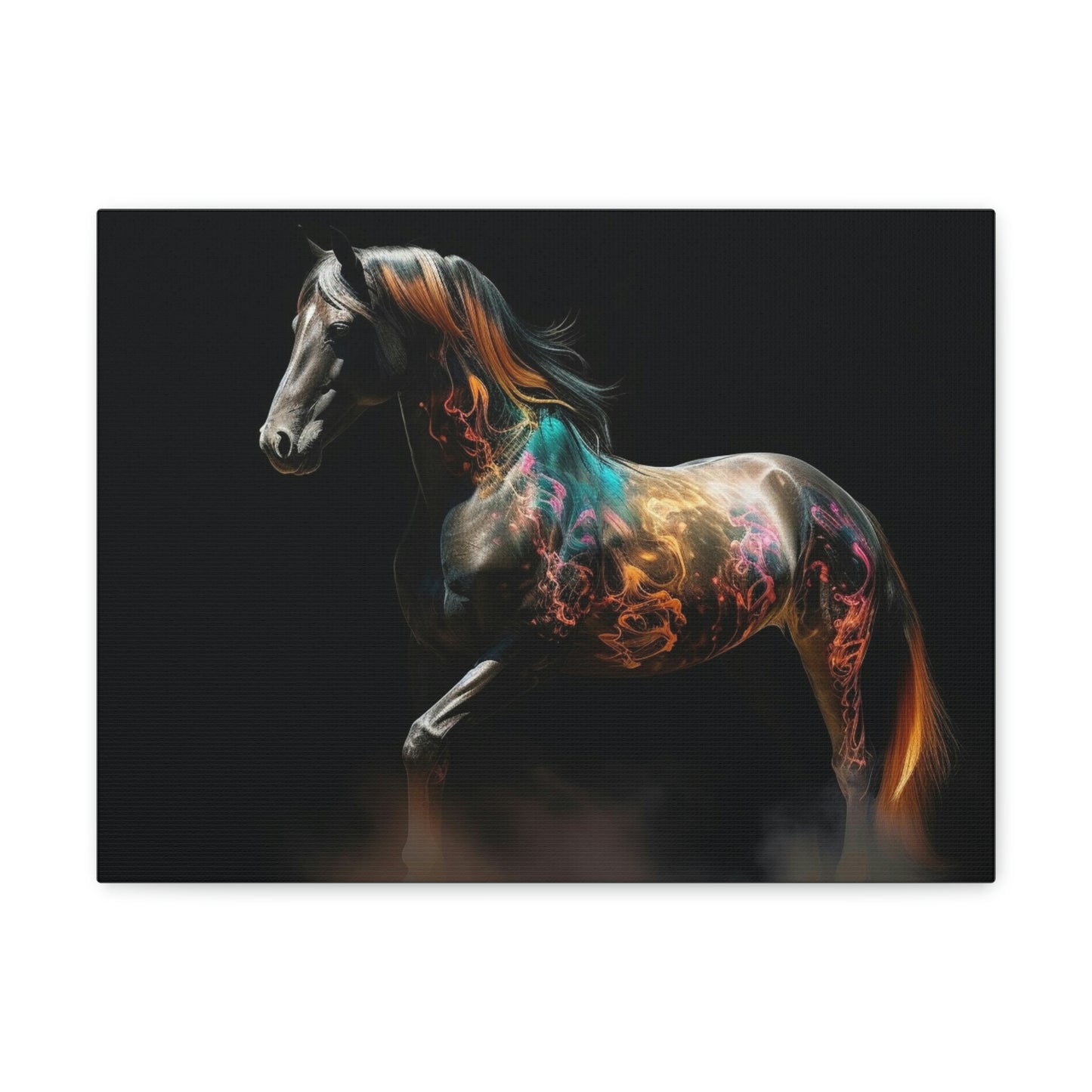 Canvas Gallery Wraps Horses smoke 4