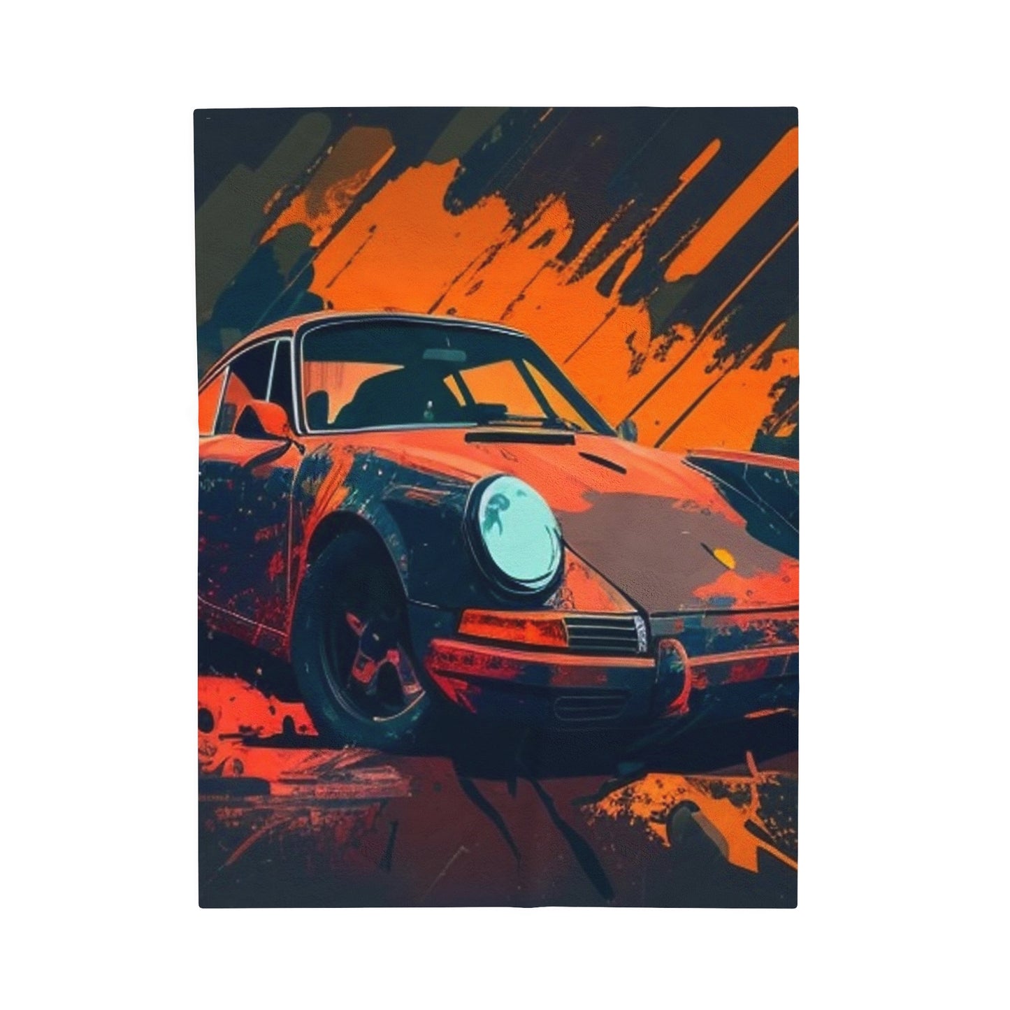 Velveteen Plush Blanket Porsche Abstract 3