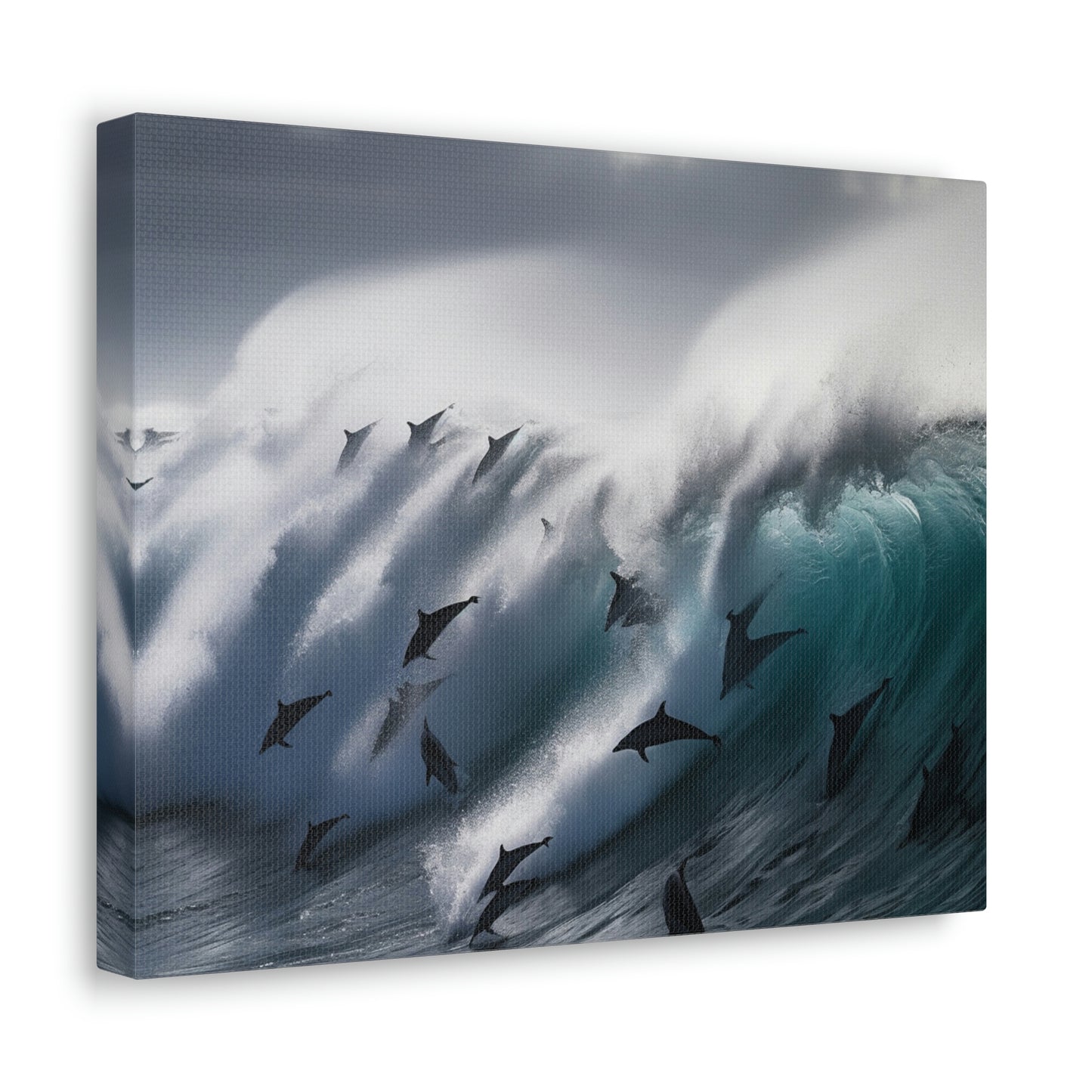 Canvas Gallery Wraps Dolphin Wave 1