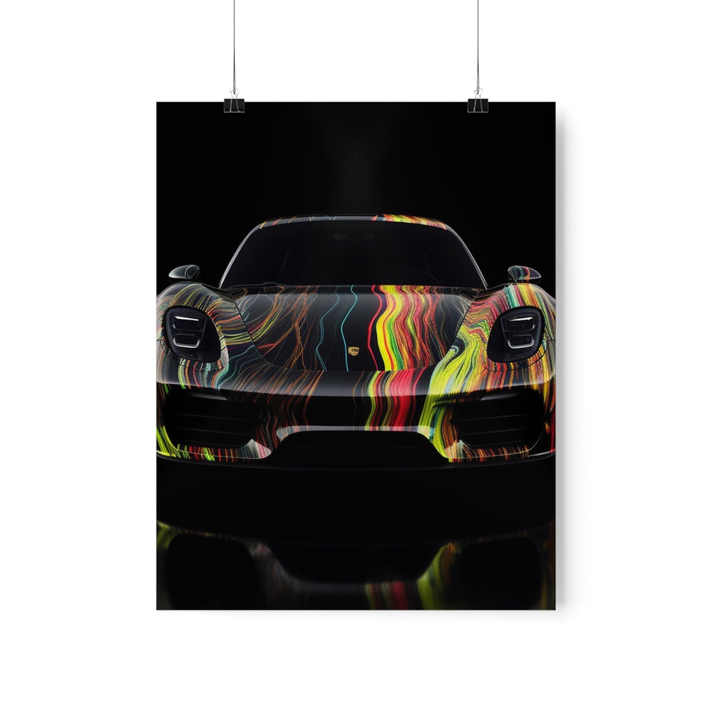 Premium Matte Vertical Posters Porsche Line 2