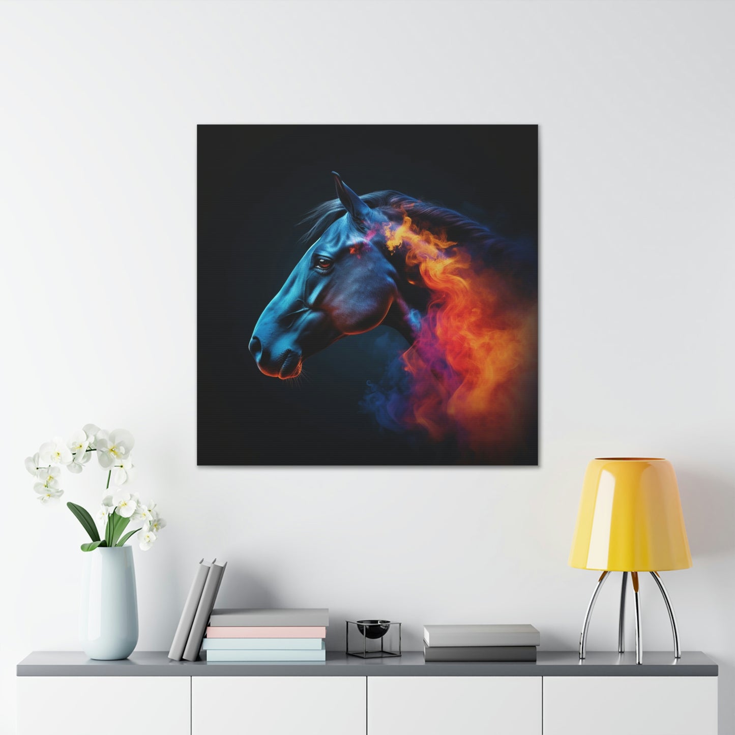 Canvas Gallery Wraps Neon Horses 4