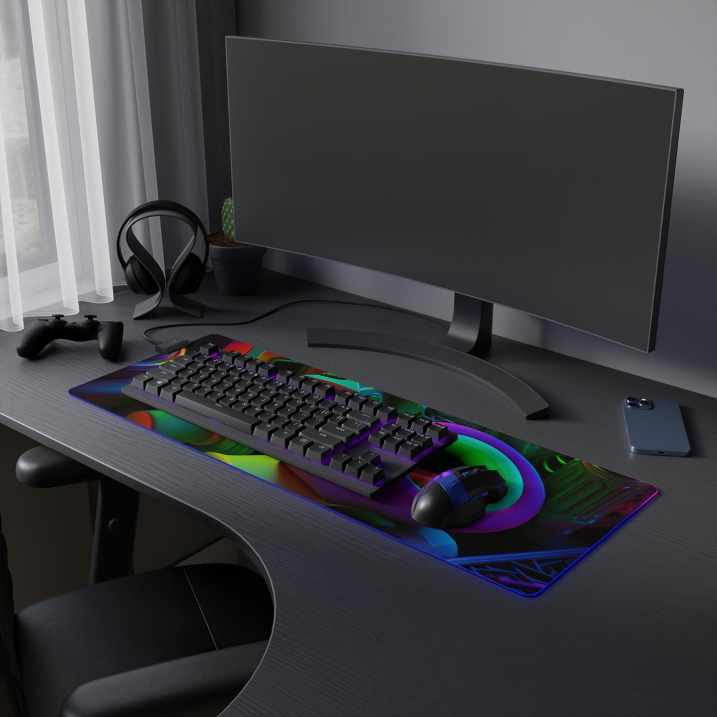 LED Gaming Mouse Pad Neon Glow 2