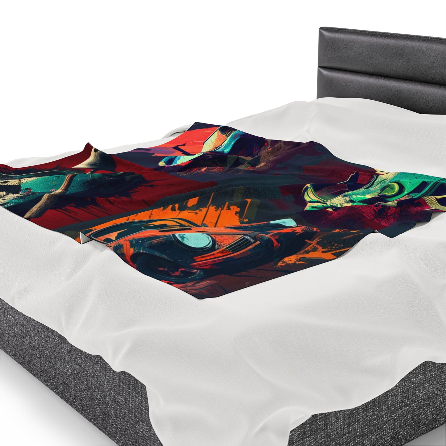 Velveteen Plush Blanket Porsche Abstract 5