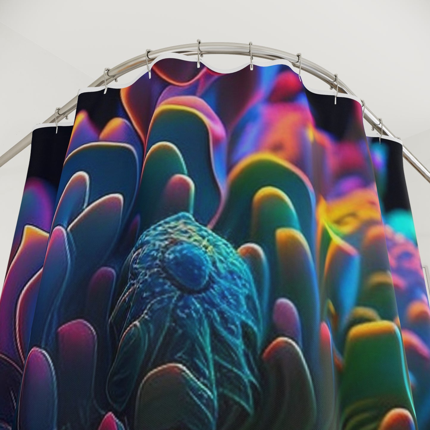 Polyester Shower Curtain Ocean Life Macro 4