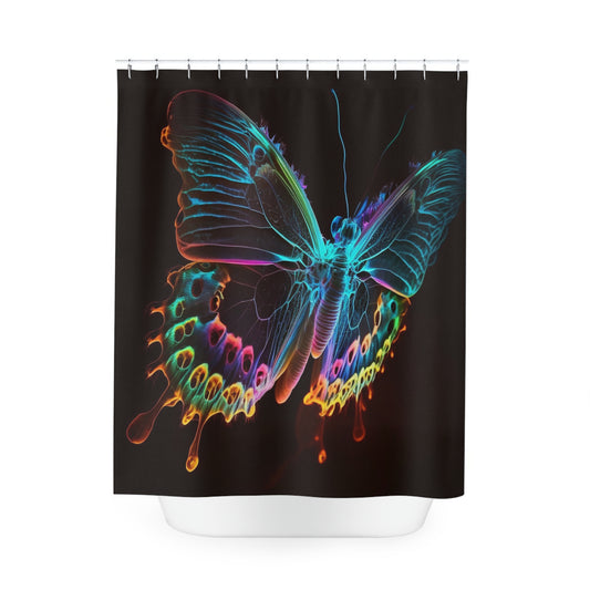 Polyester Shower Curtain Thermal butterfly 2