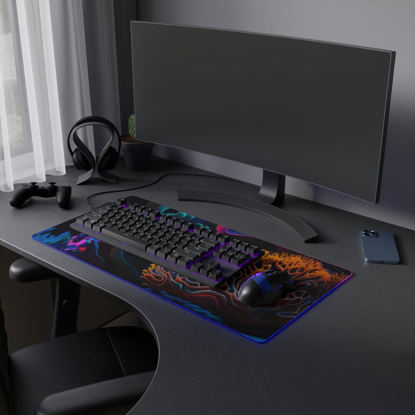 LED Gaming Mouse Pad Macro Coral Reef 2