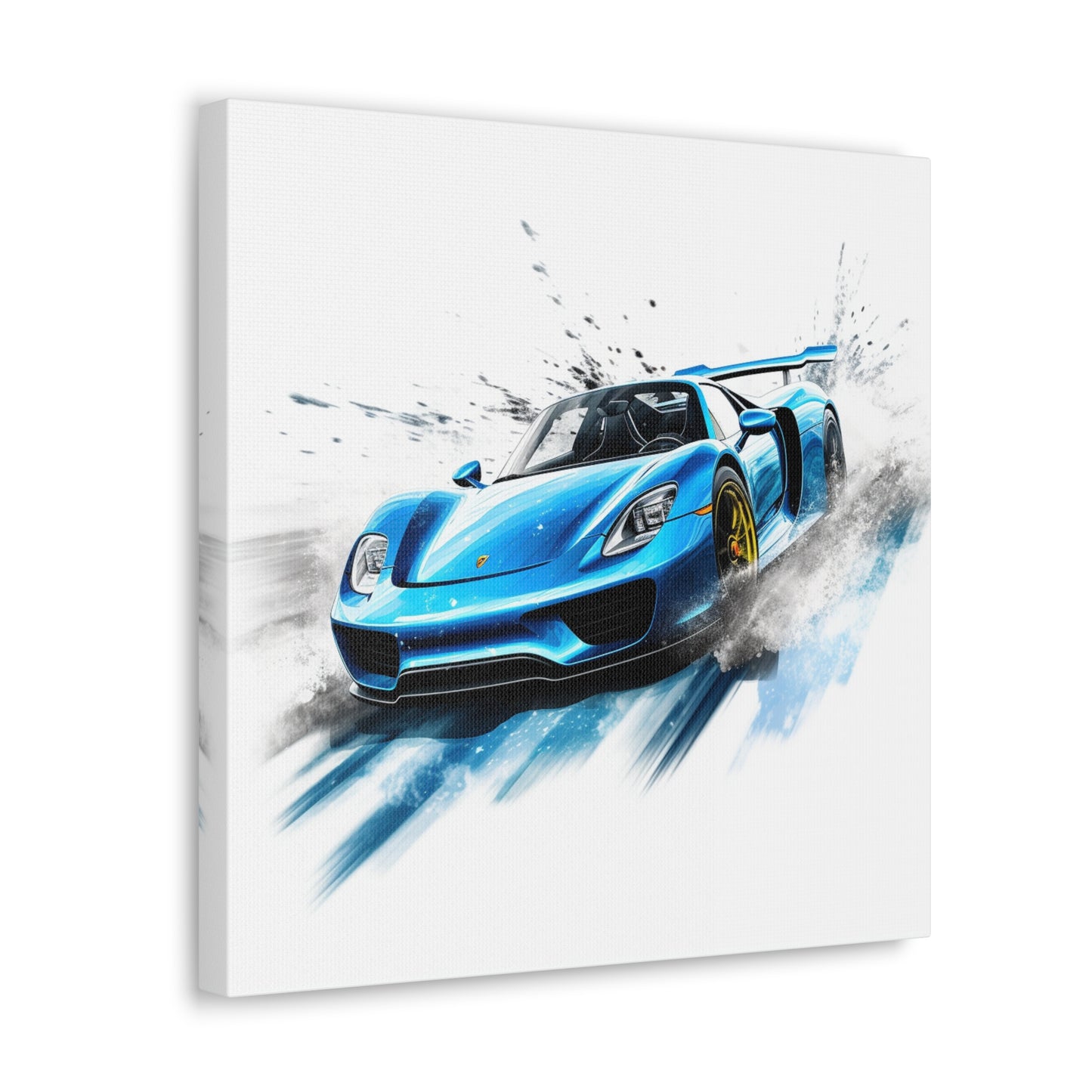 Canvas Gallery Wraps 918 Spyder with white background driving fast on water 3