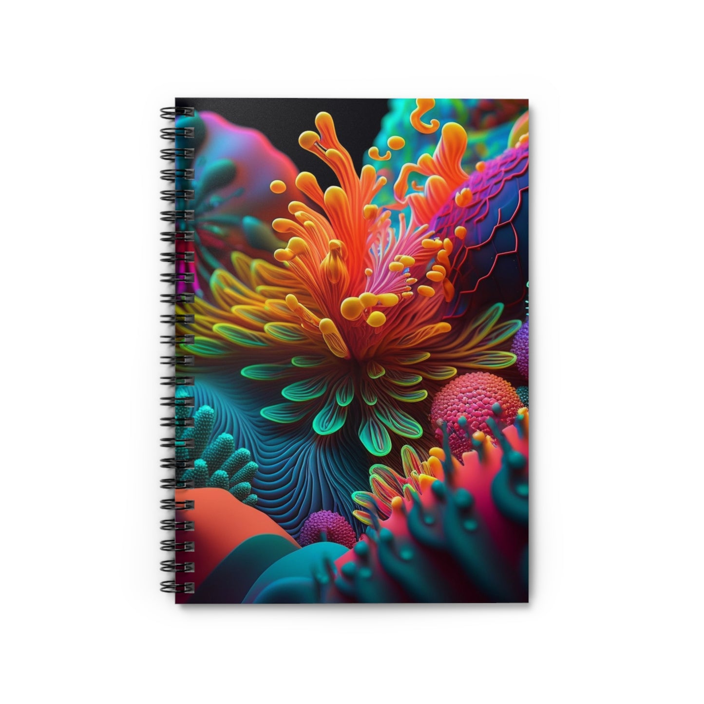 Spiral Notebook - Ruled Line Ocean Life Macro 3