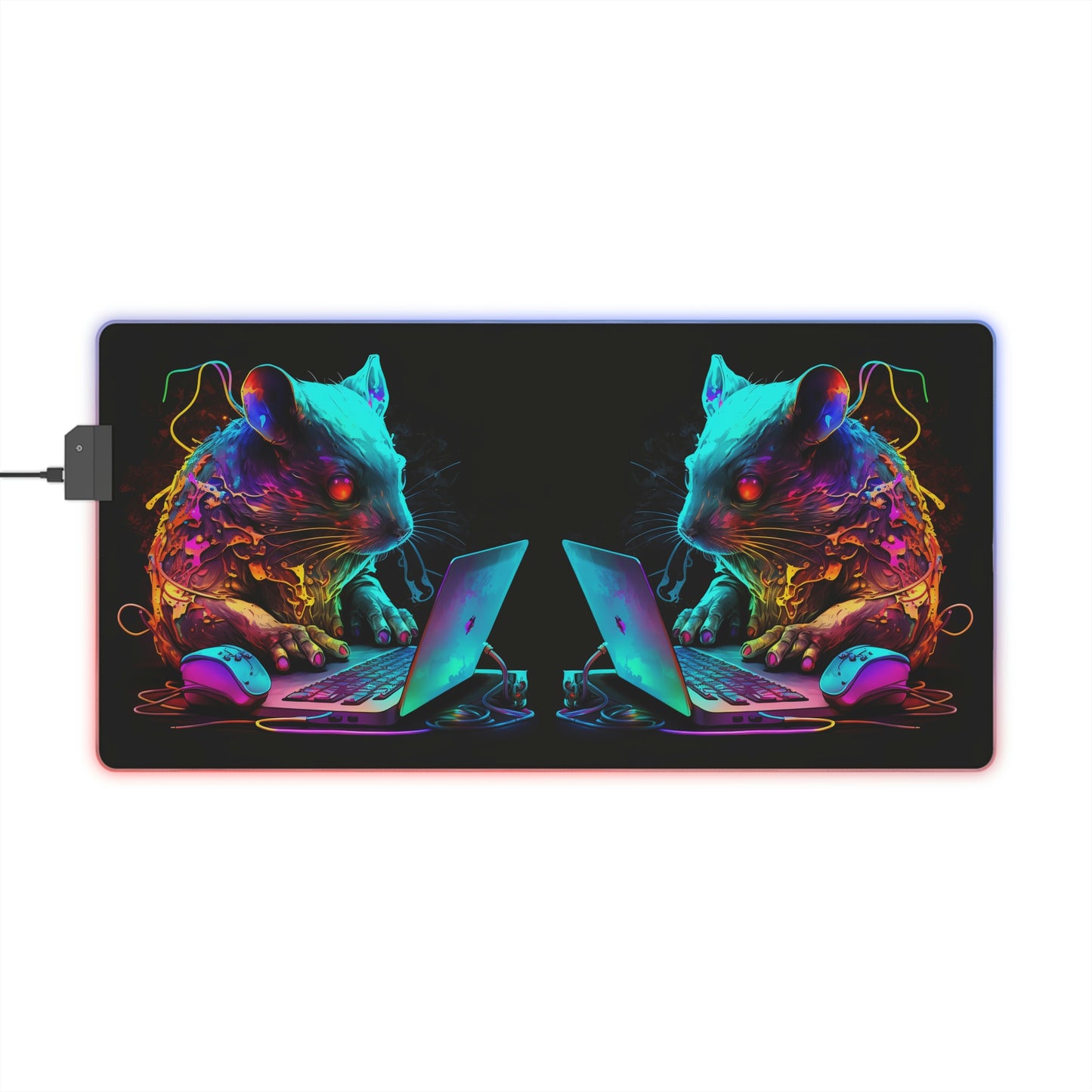 LED Gaming Mouse Pad Neon Mouse 2