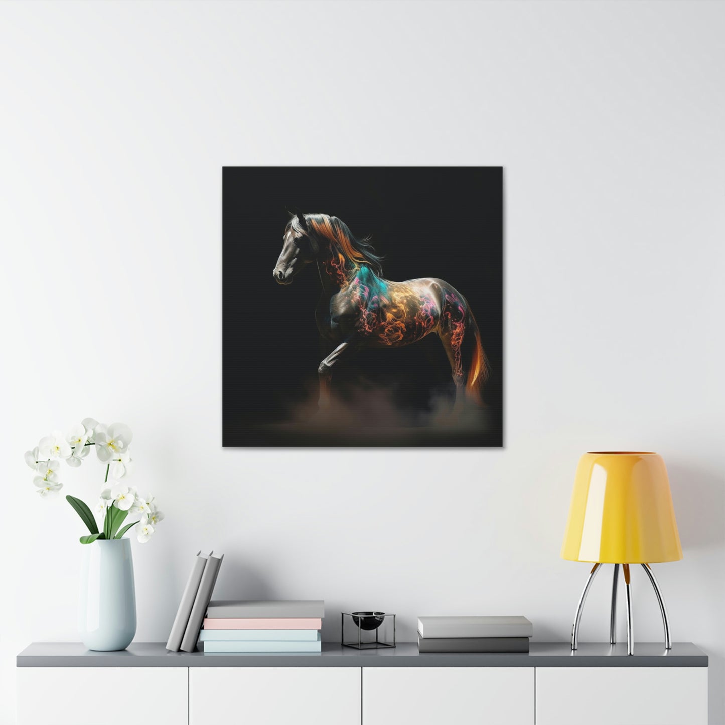 Canvas Gallery Wraps Horses smoke 4