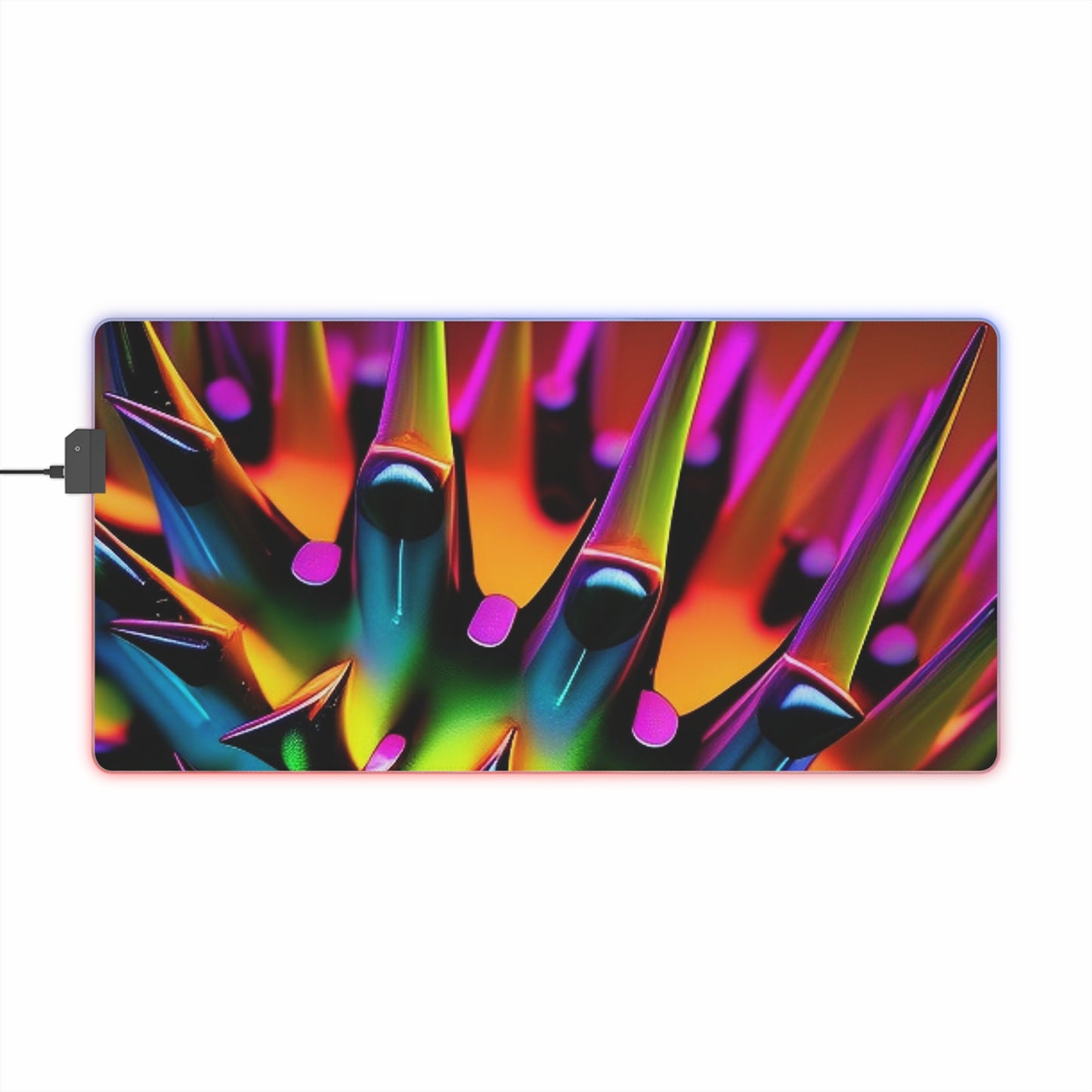 LED Gaming Mouse Pad Macro Neon Spike 1