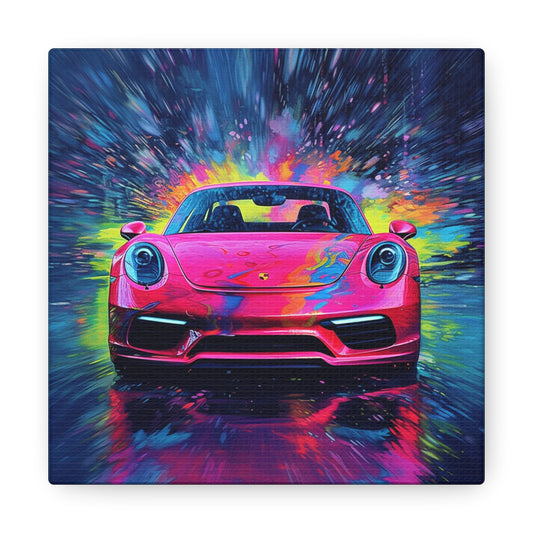 Canvas Gallery Wraps Pink Porsche water fusion 3