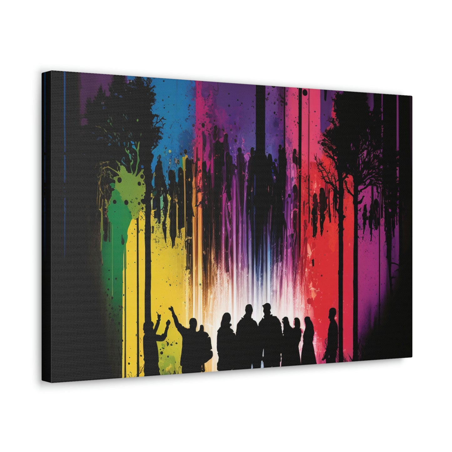 Canvas Gallery Wraps Silhouettes Color Party 3