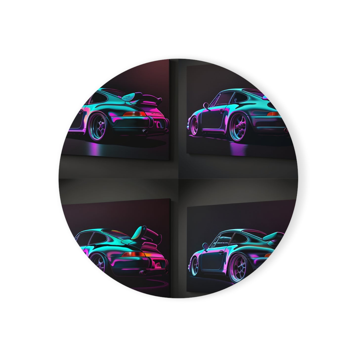 Cork Back Coaster Porsche Purple 5