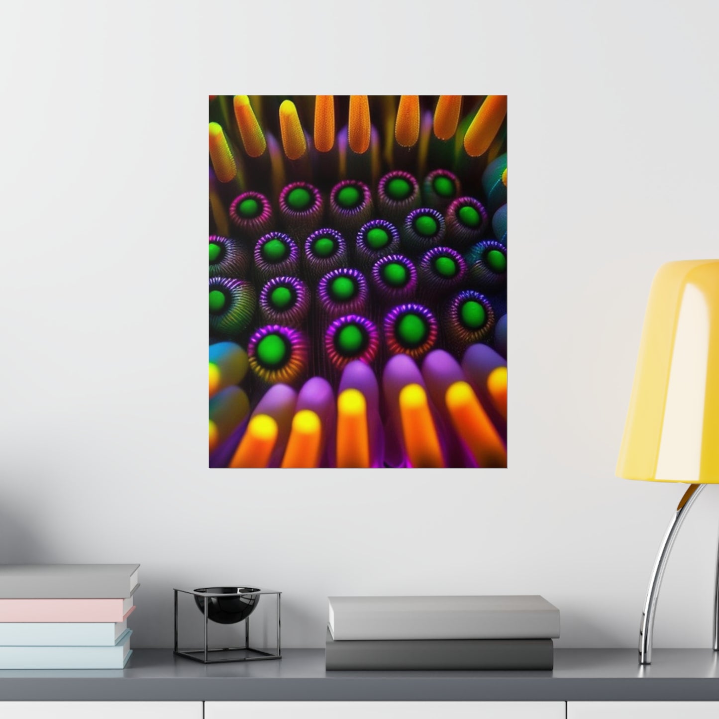 Premium Matte Vertical Posters Macro Cactus neon square 4