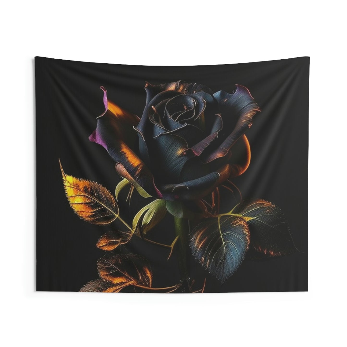 Indoor Wall Tapestries Black Glod Rose 3