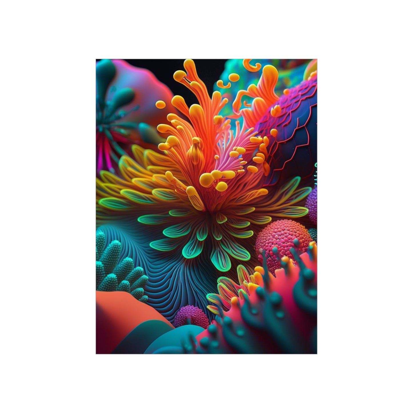 Premium Matte Vertical Posters Ocean Life Macro 3