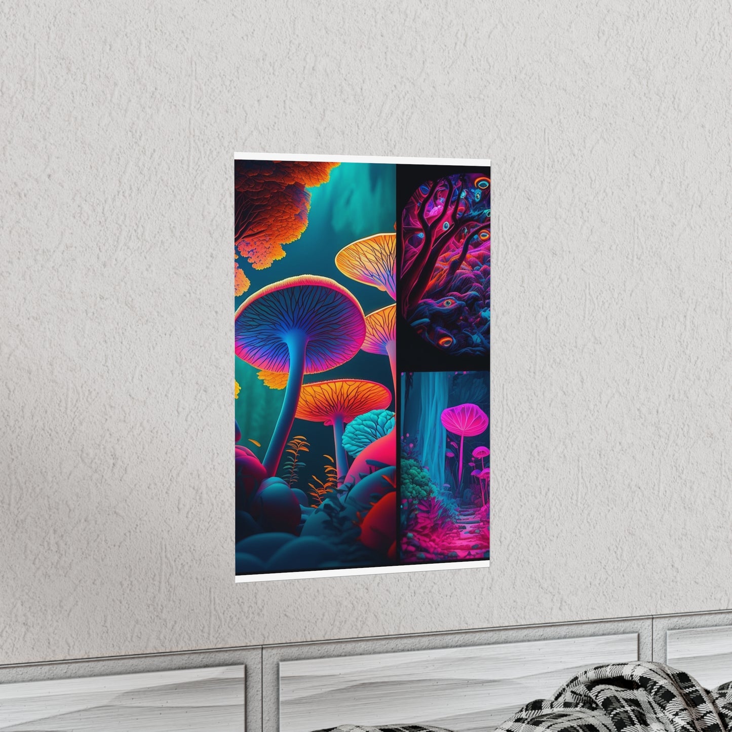 Premium Matte Vertical Posters Macro Reef Florescent 2